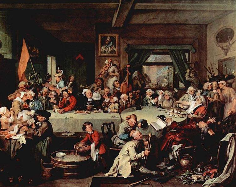 William Hogarth An Election Entertainment featuring oil painting image